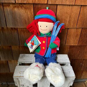 Vintage 1997 Authentic Madeline Plush Ski Doll 20” With Original Tag attached